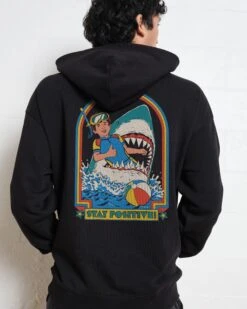 Stay Positive Front And Back Hoodie -Thread Heads Sale Store Black Back 1 48426bad 217e 4c24 a31e dfb976369f61