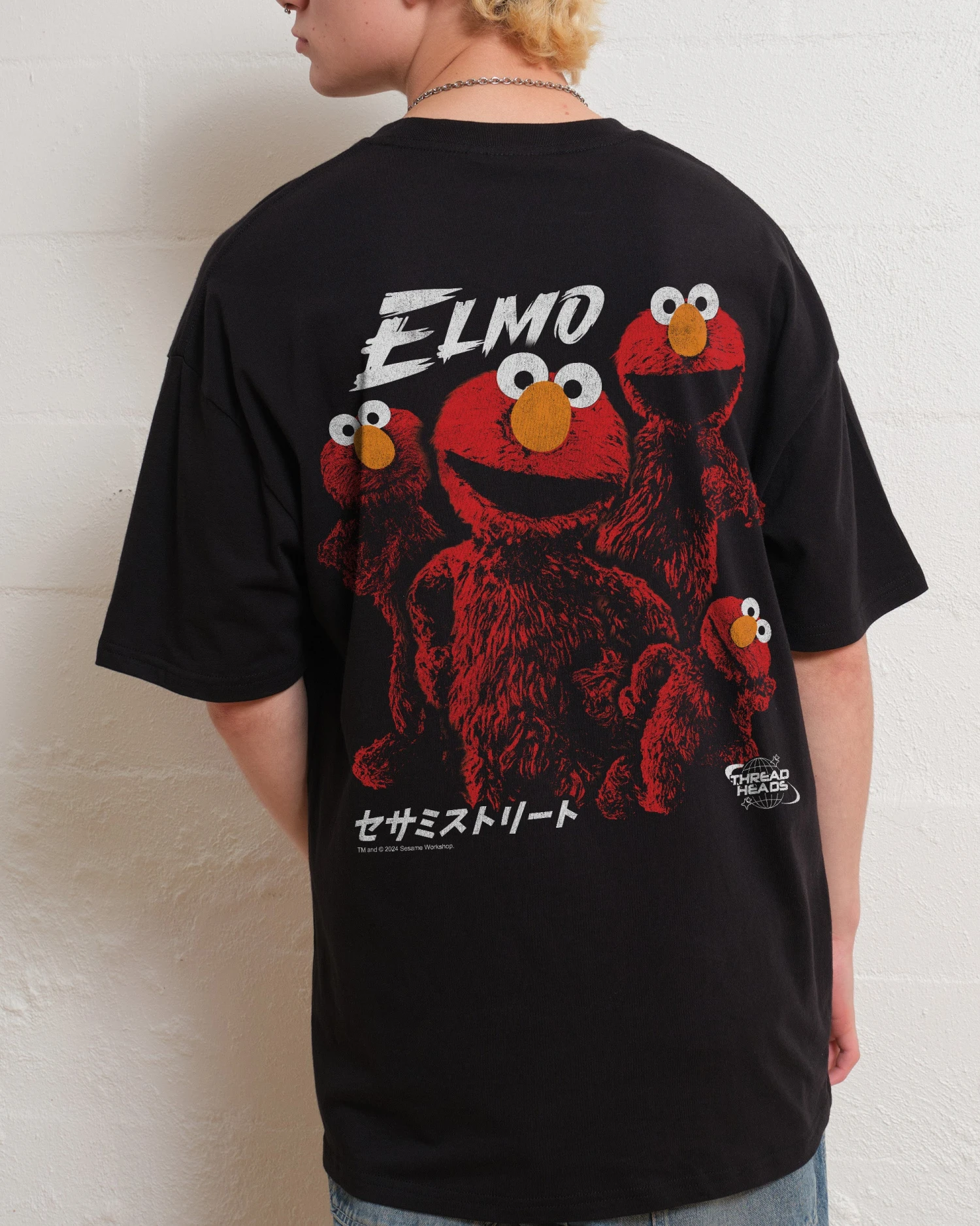 Sesame Street Tokyo Elmo Front And Back T-Shirt 3 Sesame Street Tokyo Elmo Front And Back T-Shirt