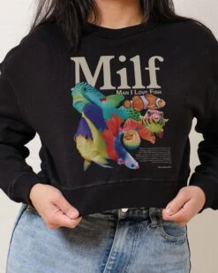 Man I Love Fish Crop Jumper