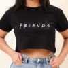 Friends Logo Crop Tee 1 Friends Logo Crop Tee -Thread Heads Sale Store Black CropTeeFront 649ffb2c a2a1 4366 8e54 0fd392fb037e