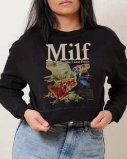 Man I Love Frogs Crop Jumper