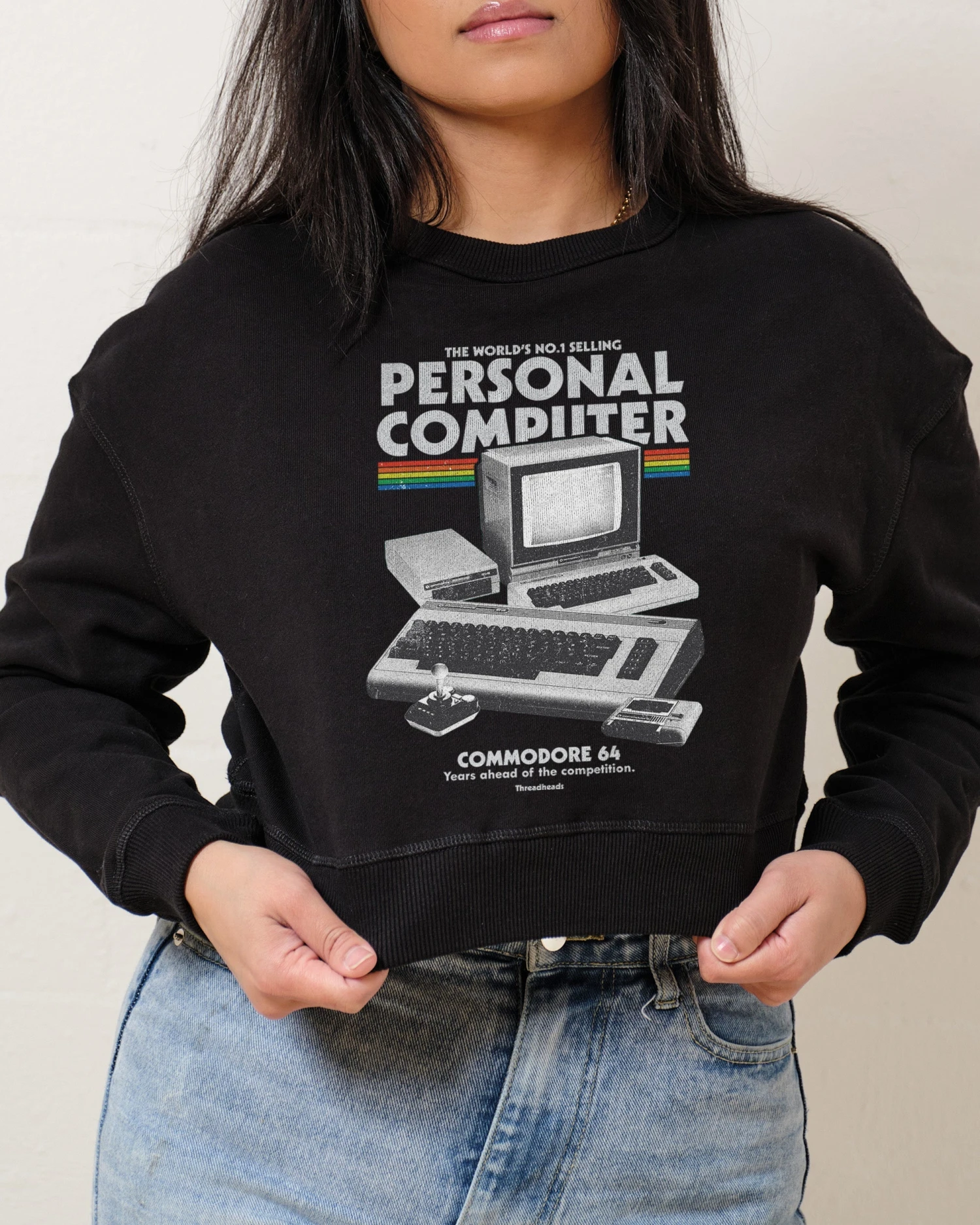 Retro Commodore 64 Crop Jumper 3 Retro Commodore 64 Crop Jumper
