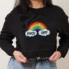 Fk Off Rainbow Crop Jumper -Thread Heads Sale Store Black Crop Sweater Front f18644ed 7a32 47a3 9267 e6663dc9548c
