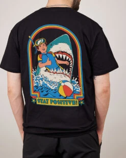 Stay Positive Front And Back T-Shirt -Thread Heads Sale Store Black Ecom Back Shots c996a123 a943 47dd a533 097ee25500c6