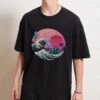 The Great Retro Wave T-Shirt -Thread Heads Sale Store Black Front 1 5b551fc5 8186 4be1 8cbf dbd952dac0e6
