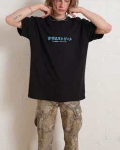 Sesame Street Cookie Kaiju Front And Back T-Shirt -Thread Heads Sale Store Black Front 1 638be370 c3ef 4a8c ac45 23bfb9aed259