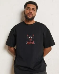 The Devil T-Shirt -Thread Heads Sale Store Black Front 1 faac9fd0 37dc 4c3b 9ea0 4aaaa14d85a3