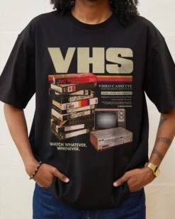 Vintage VHS Tapes T-Shirt 20 Vintage VHS Tapes T-Shirt -Thread Heads Sale Store Black Front 197292a7 2a35 4e1d ba39 457b49311ceb