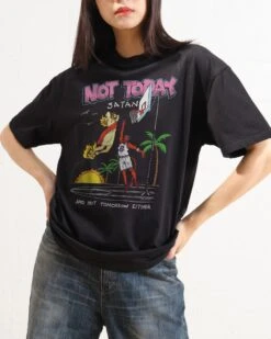 Not Today Satan T-Shirt -Thread Heads Sale Store Black Front 23a59c89 7fd6 4d14 b1f2 64a50f464f8b
