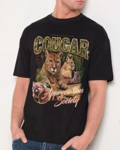 Cougar Appreciation Society T-Shirt -Thread Heads Sale Store Black Front 3ad525d0 31b5 41bb 91cf 0b8c39b7f393