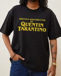 Written And Directed By Quentin Tarantino T-Shirt -Thread Heads Sale Store Black Front 43c8e5df 2e11 4c49 a805 18e694b585fc