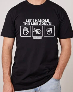 Let's Handle This Like Adults T-Shirt -Thread Heads Sale Store Black Front 63f7df51 8573 49ce 91e6 0292f70ca5bc