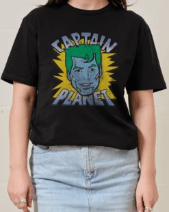 Captain Planet T-Shirt -Thread Heads Sale Store Black Front a65502e2 39b6 46f2 bade cf2421689be8