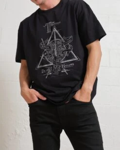 Harry Potter Deathly Hallows Logo Alt T-Shirt 9 Harry Potter Deathly Hallows Logo Alt T-Shirt -Thread Heads Sale Store Black Front c0750de3 645c 4df8 a29b a6a267f70b64