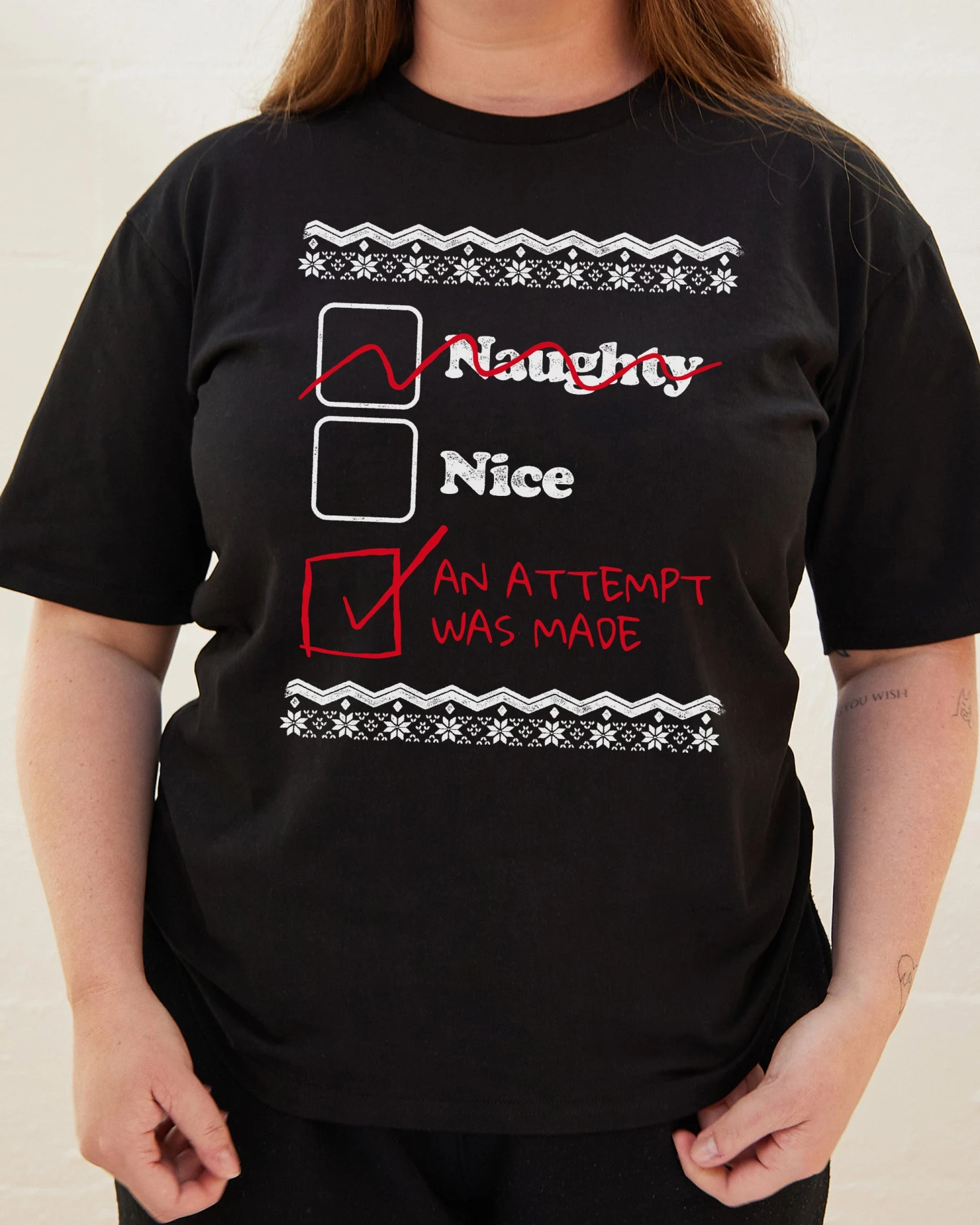 Naughty Nice An Attempt Was Made T-Shirt 5 Naughty Nice An Attempt Was Made T-Shirt - Image 3