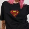 DC Superman Classic Logo T-Shirt -Thread Heads Sale Store Black Front cb0b84f9 268e 445f 98cc 647037d402d8