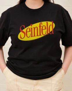 Seinfeld Logo T-Shirt -Thread Heads Sale Store Black Front d68e2f42 324a 457a a740 4ab53a221ac3