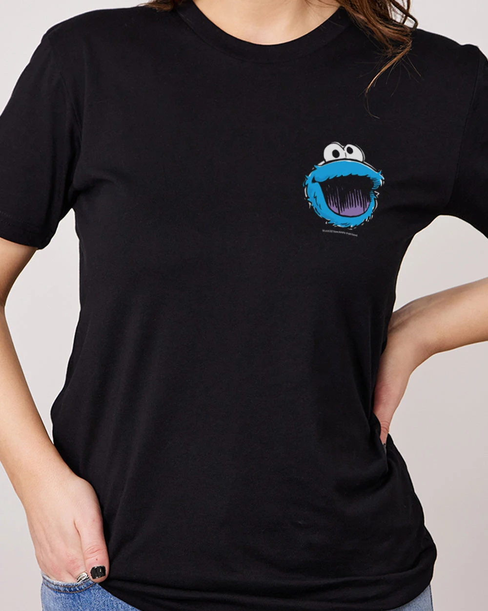Sesame Street Cookie Monster Face Mini Print Tee 3 Sesame Street Cookie Monster Face Mini Print Tee