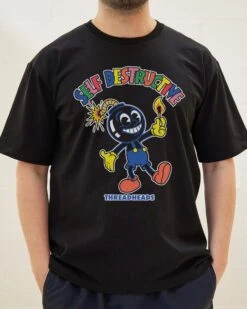 Self Destructive T-Shirt -Thread Heads Sale Store Black Front f14b0146 f422 4af4 9155 f84e4a6894fe