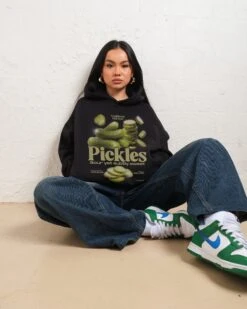 Sour Yet Sweet Pickles Hoodie -Thread Heads Sale Store Black Hoodie Women Front 025d8507 3e50 4c83 93d3 708c63724c91
