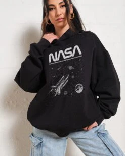 NASA Galaxy Hoodie -Thread Heads Sale Store Black Hoodie Women Front 4202c4d0 f4b8 4c03 97c1 df3c4dd75c80