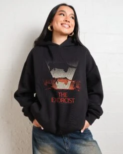 Retro Exorcist Hoodie 5 Retro Exorcist Hoodie -Thread Heads Sale Store Black Hoodie Women Front a36f4528 e810 48a2 bb95 2a4fc1536ad2
