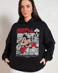 Manga Story Astro Boy Hoodie -Thread Heads Sale Store Black Hoodie Women Front bf49c28f 9151 470a aa42 424e76e5988a