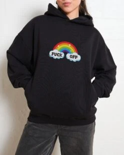 Fk Off Rainbow Hoodie -Thread Heads Sale Store Black Hoodie Women Front d5c434bf 56f7 454e 8496 97a40b41f74c