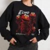 Sesame Street Tokyo Elmo Sweatshirt 2 Sesame Street Tokyo Elmo Sweatshirt -Thread Heads Sale Store Black Jumper Women Front 1f92634d e6f1 4739 b4b2 49e7720079ba