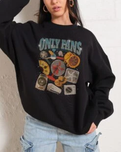 Only Fans Sweatshirt -Thread Heads Sale Store Black Jumper Women Front 5187a264 f8c2 43aa 999a bebe8a23b226