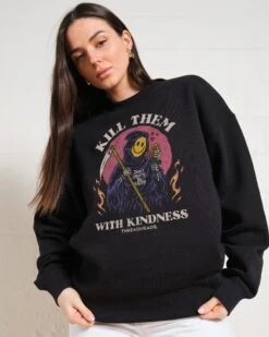 Kill Them With Kindness Sweatshirt 12 Kill Them With Kindness Sweatshirt -Thread Heads Sale Store Black Jumper Women Front 9abe23d8 13d6 4810 a3b3 a07d613bf681