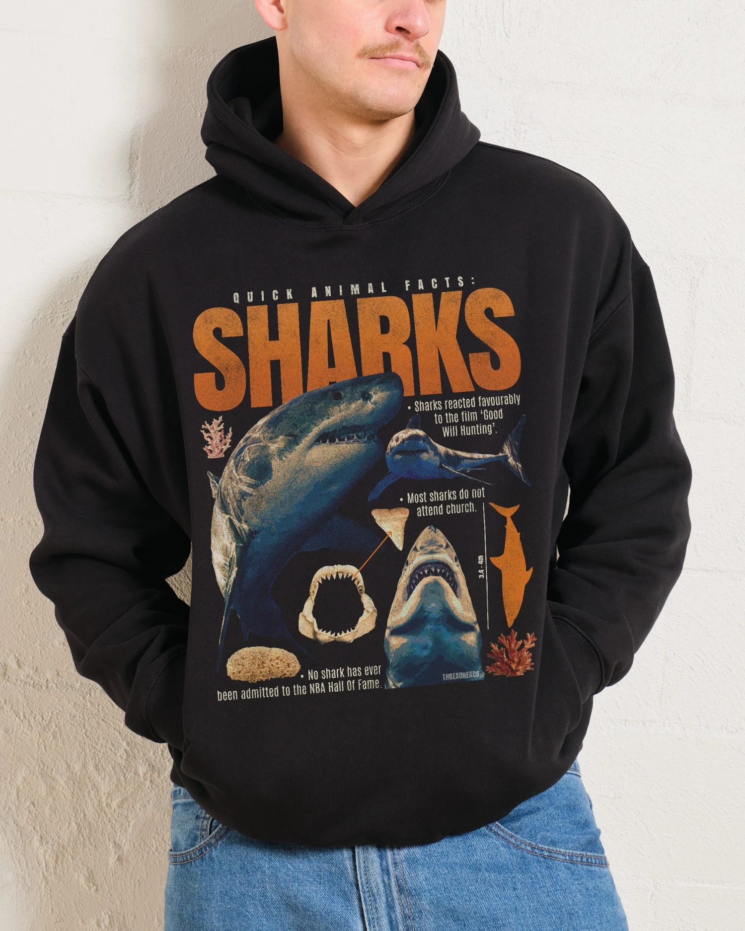 Quick Animal Facts - Sharks Hoodie 5 Quick Animal Facts - Sharks Hoodie - Image 3