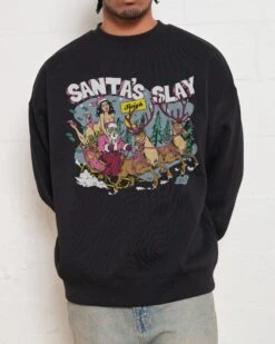 Santa Slay Sweatshirt 9 Santa Slay Sweatshirt -Thread Heads Sale Store Black Men Jumper Front 9e3fd573 9da0 46a2 b94a 65ca8fc62f83