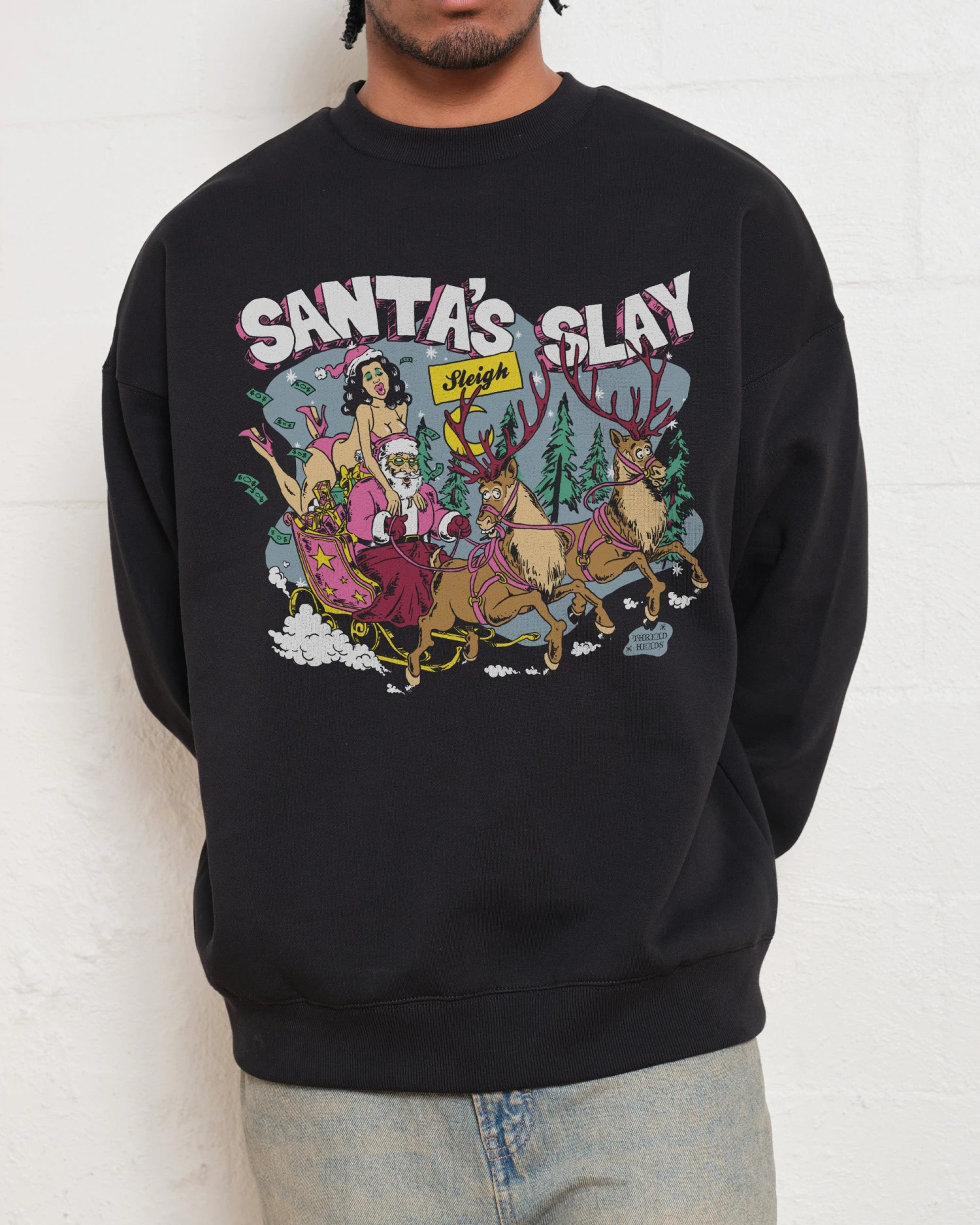 Santa Slay Sweatshirt 6 Santa Slay Sweatshirt - Image 4