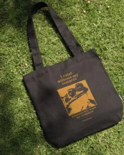 I Exist Without My Consent Tote Bag -Thread Heads Sale Store Black ToteBags 21f2600a fbc4 4bb6 8567 582e45f7433c