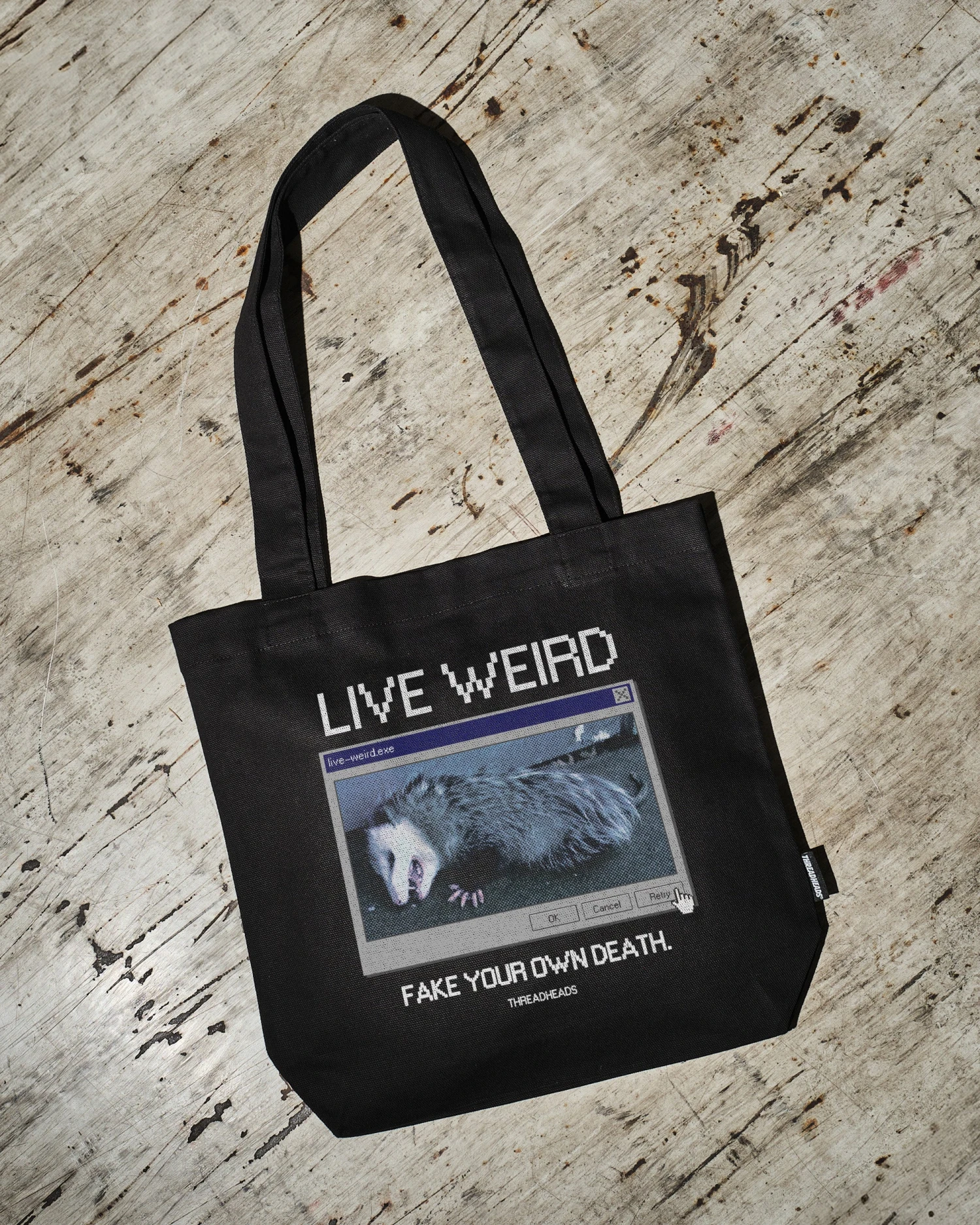 Live Weird, Fake Your Own Death Tote Bag 3 Live Weird, Fake Your Own Death Tote Bag