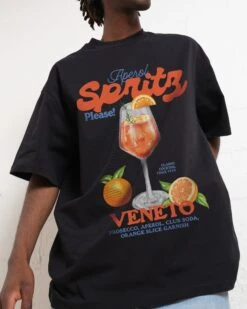 Aperol Spritz Please! Oversized Tee -Thread Heads Sale Store BlackMenOversized Front 83dd32c6 a06c 4276 8f76 1ab861b91238