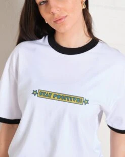 Stay Positive Front And Back T-Shirt -Thread Heads Sale Store BlackRinger Front 4 487f6ce3 ba16 41b9 9495 183d2aac85c8