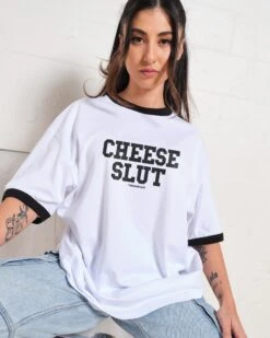 Cheese Slut T-Shirt 16 Cheese Slut T-Shirt -Thread Heads Sale Store BlackRinger Front ca967b36 814d 4f0a 8fe5 8f3752e68e1e