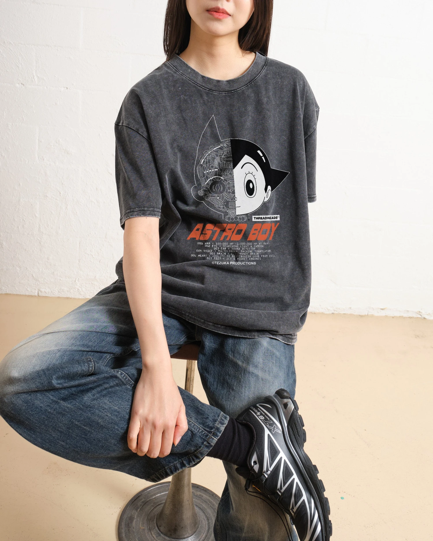 Astro Boy Head Data Wash Tee 3 Astro Boy Head Data Wash Tee