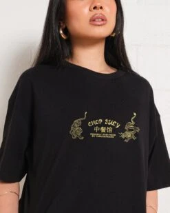 Chop Suey Oversized Tee -Thread Heads Sale Store BlackWomenOversized Front a05260b1 ad9a 4b0a bddc 9b76d7dceded