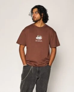 Breakfast Coffee T-Shirt -Thread Heads Sale Store Brown Front 13d12d1d 4d2b 4357 af7e 7a6138a4d07d