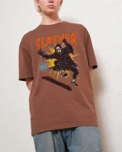 Slasher T-Shirt -Thread Heads Sale Store Brown Front 5330cd6c b178 4e11 8a85 4ade043290fd