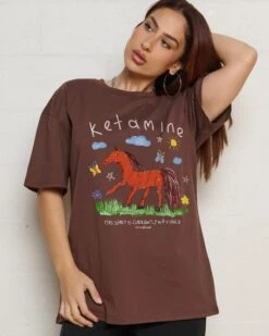 Ketamine T-Shirt -Thread Heads Sale Store Brown Front 680d31e6 c5d0 4fea a7f8 45ccdb751e1c