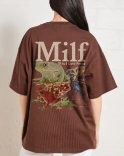 Man I Love Frogs Front And Back Oversized Tee -Thread Heads Sale Store BrownOversized Back 37d0869b cd37 4d78 aa08 f11e64a1e1ba