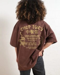 Chop Suey Oversized Tee -Thread Heads Sale Store BrownOversized Back d25a29fa 1aae 4c9d b163 297320cad4bc