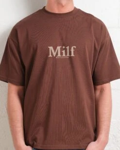 Man I Love Fish Front And Back Oversized Tee -Thread Heads Sale Store BrownOversized Front 1