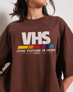 VHS - The Future Is Now Oversized Tee 15 VHS - The Future Is Now Oversized Tee -Thread Heads Sale Store BrownOversized Front 1cd24fd3 ea2f 433e aa18 0cf94716a176