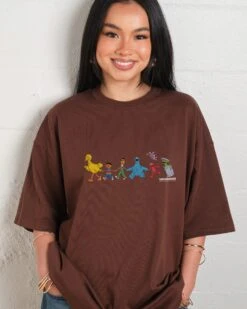 Sesame Street Walk With Me Oversized Tee -Thread Heads Sale Store BrownOversized Front 2c36361e c423 4f5d b6ea 94f50235ed4e