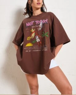 Not Today Satan Oversized Tee 12 Not Today Satan Oversized Tee -Thread Heads Sale Store BrownOversized Front 4 a5ab8b68 d1db 4b4a 9430 0e7eeb06cfa1